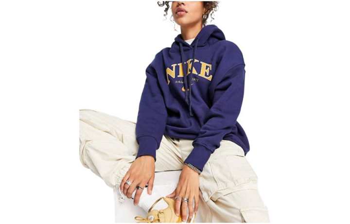 Nike Nike Sweatshirts Unisex Blue Hooded Thickened Regular