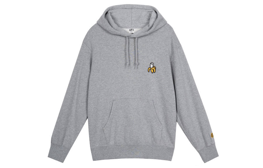 UNIQLO Sweatshirts Unisex Gray Hooded Moderate Other