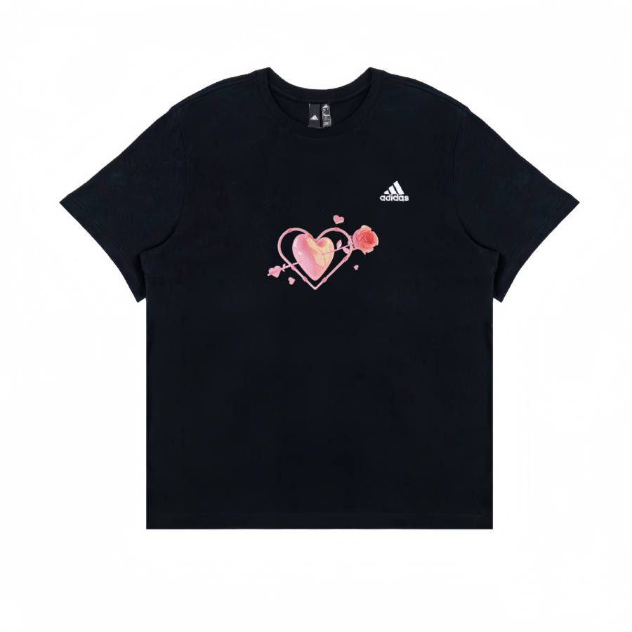 Adidas Adidas T Shirts Unisex Black Crew Neck Moderate Straight Fit