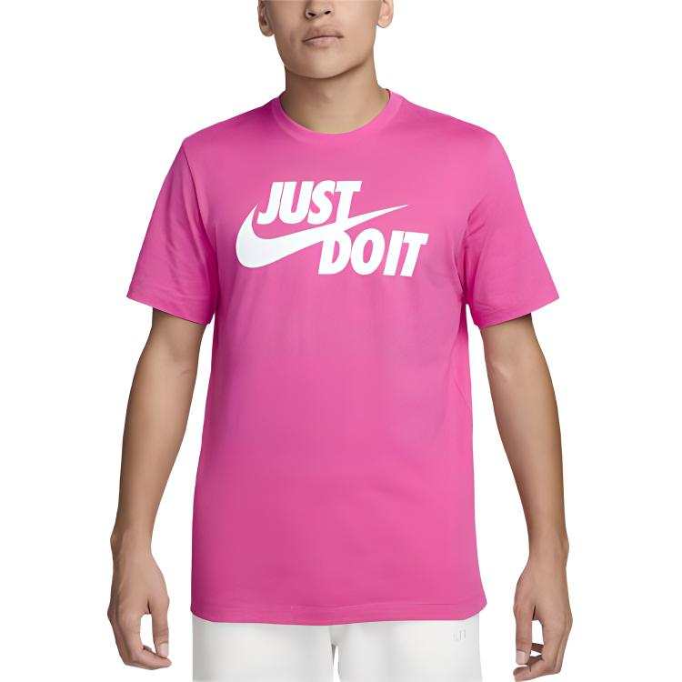 Nike Nike Sportswear JDI T Shirts Men's Pink Crew Neck Moderate Straight Fit