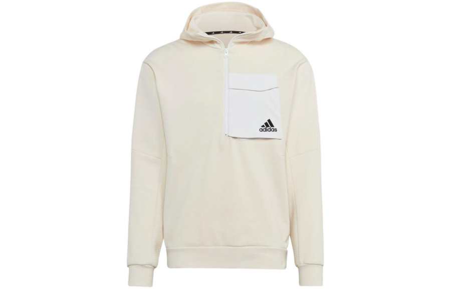 Adidas Adidas Sweatshirts Men's White Hooded Moderate Regular