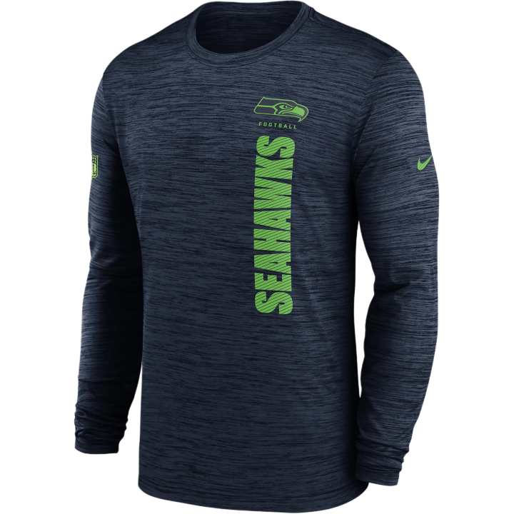 Nike Nike Seattle Seahawks Sideline Velocity Men's Nike Dri FIT Nfl Long Sleeve T Shirt