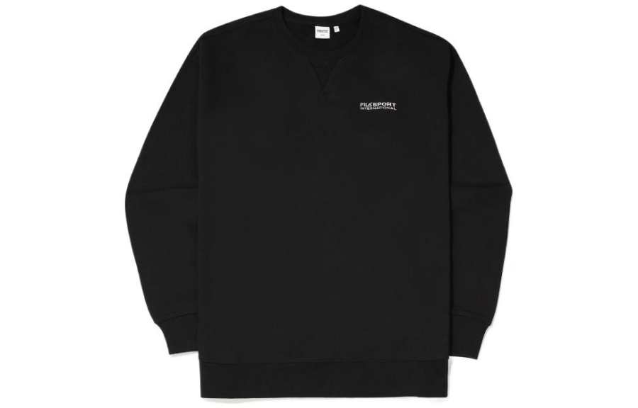 FILA Sweatshirts Unisex Black Crew Neck Moderate Regular