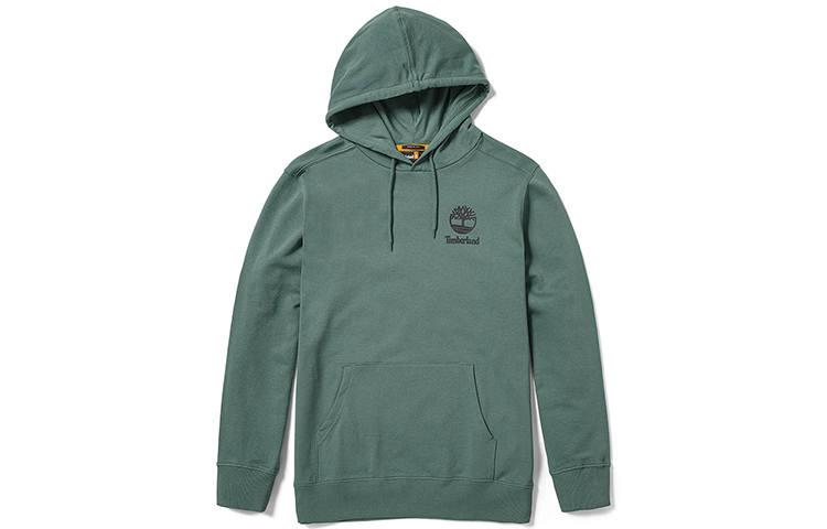 Timberland Sweatshirts Men's Spicy Green Black Hooded Moderate Regular