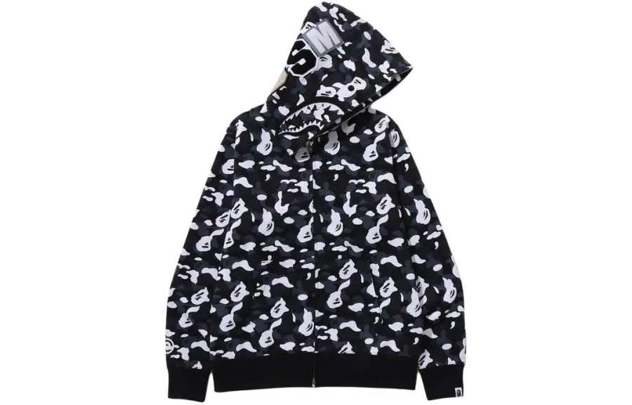 A BATHING APE Bape X Dsm Camo Shark Full Zip Hoodie