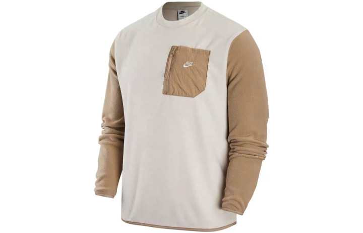 Nike Nike Sweatshirts Men's Light Earth Umber Crew Neck Thickened Regular