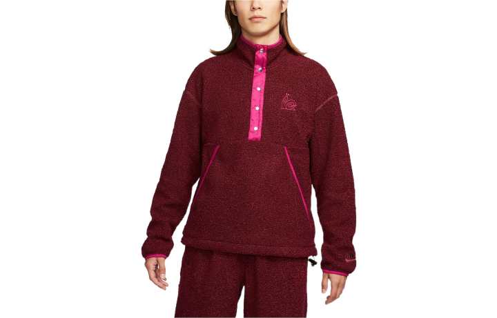 Nike Nike Sweatshirts Men's Red Stand Collar Moderate Regular