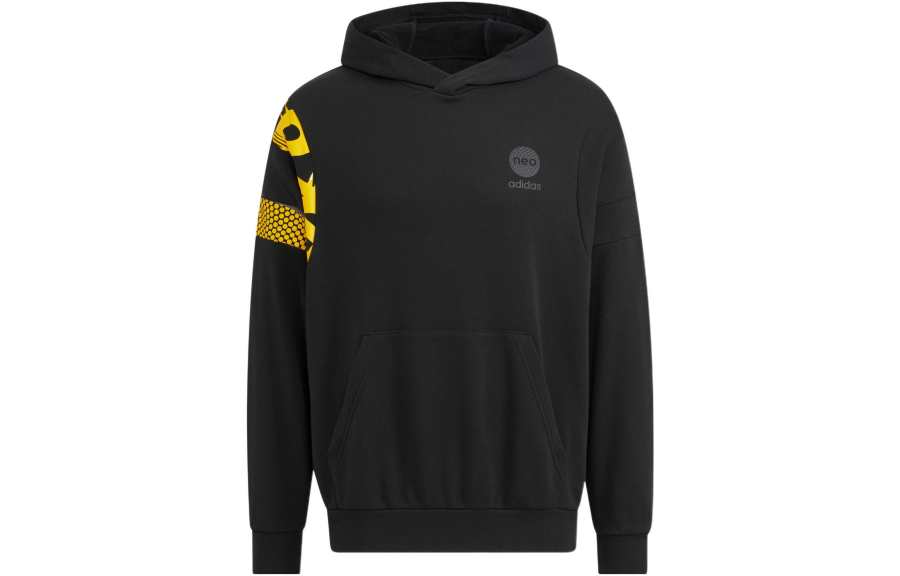 Adidas Neo Sweatshirts Unisex Black Hooded Moderate