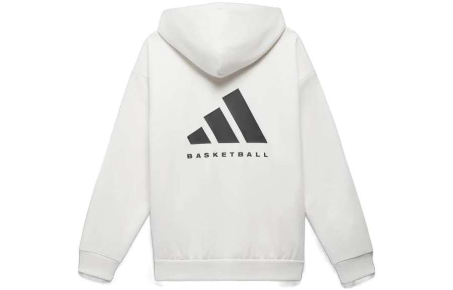 Adidas Adidas Sweatshirts Unisex White Hooded Moderate Regular