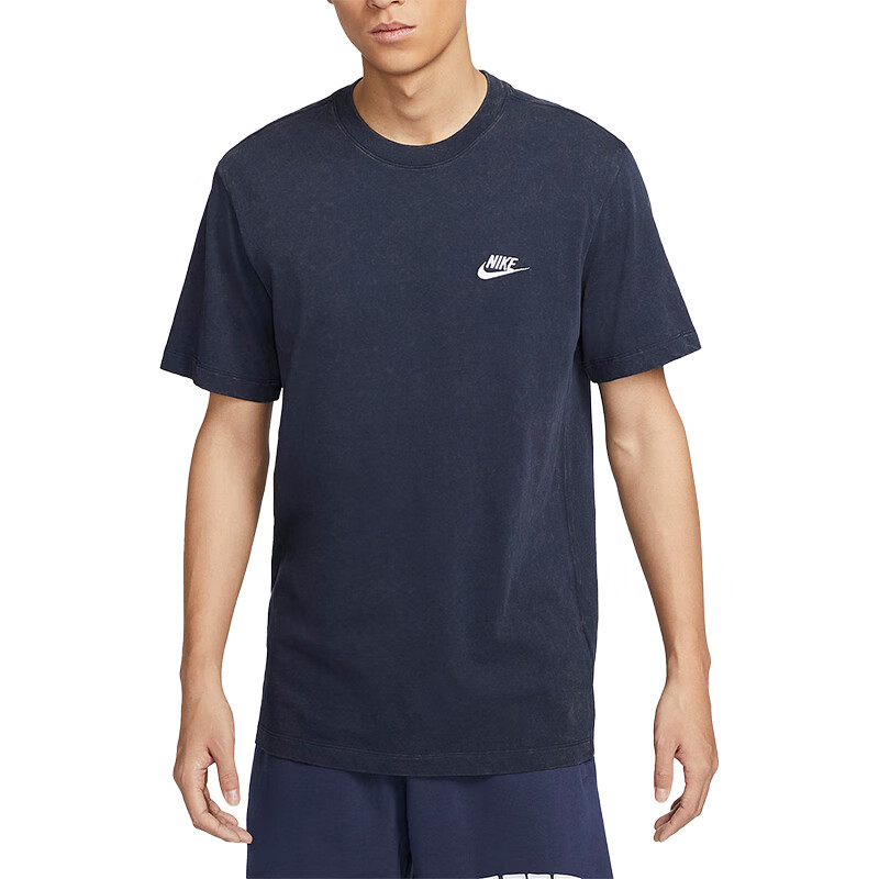 Nike Nike T Shirts Men's Blue Crew Neck Moderate Straight Fit