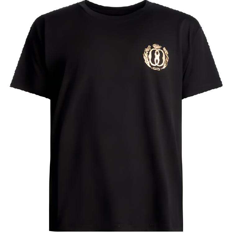 BALLY T Shirts Men's Black Crew Neck Moderate Straight Fit