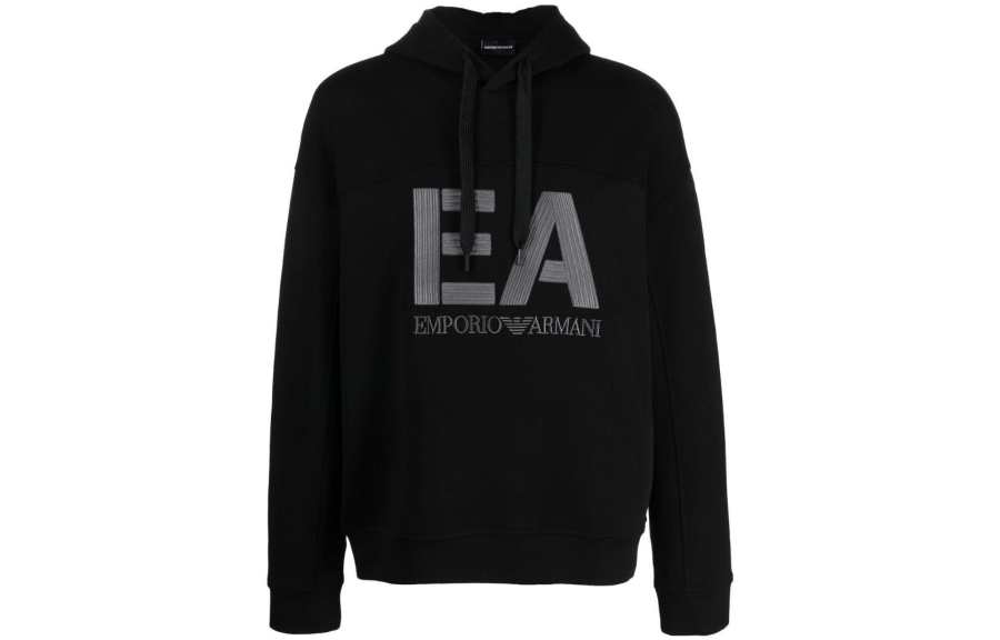 EMPORIO ARMANI Sweatshirts Men's Black Hooded Moderate Other