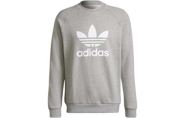 Adidas Adidas Sweatshirts Men's Gray Crew Neck Moderate Regular