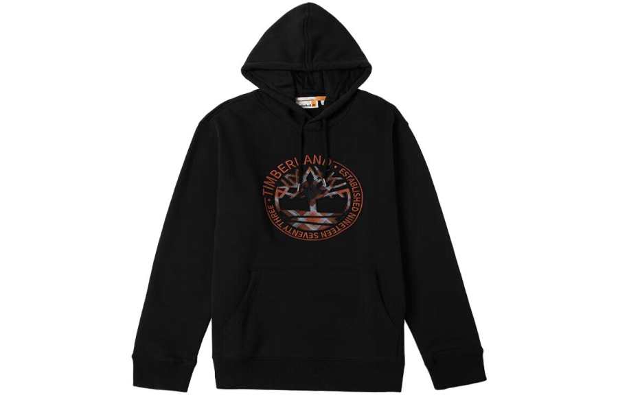 Timberland Sweatshirts Men's Black Hooded Moderate Regular