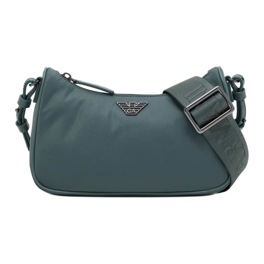 EMPORIO ARMANI Nylon HOBO Shoulder Bag Small Men's Amber Green
