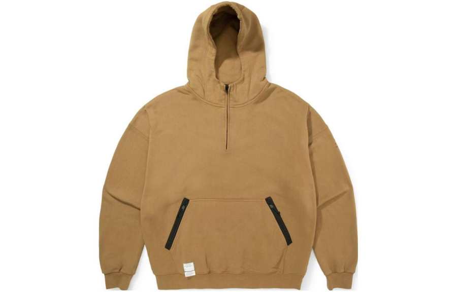 MADNESS Sweatshirts Unisex Brown Hooded Moderate Regular