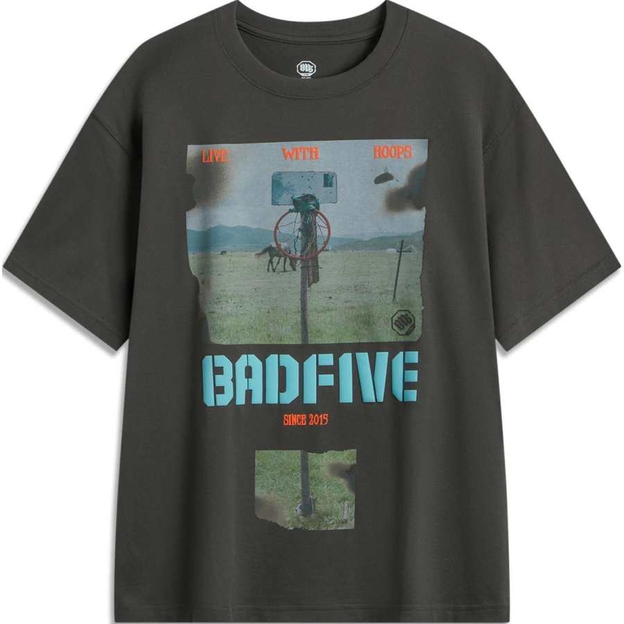 Li-Ning Li Ning Badfive T Shirt Men's Obsidian Gray