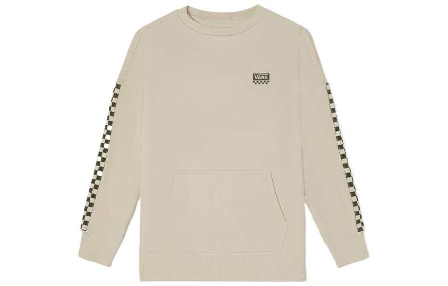 Vans Vans Sweatshirts Unisex Light Khaki Crew Neck Moderate Regular