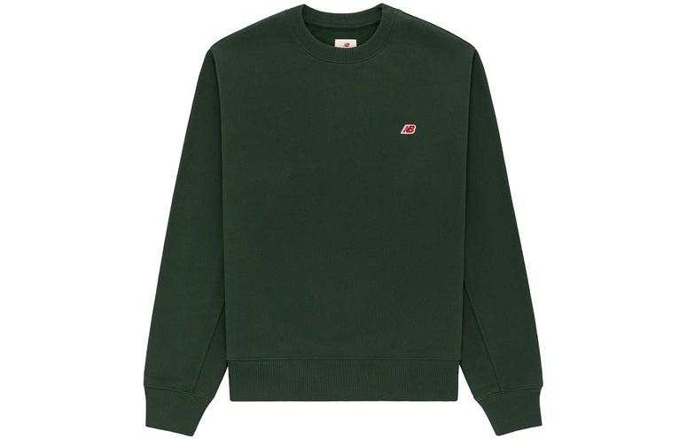 New Balance New Balance Teddy Made Sweatshirts Unisex Green Crew Neck Moderate Regular