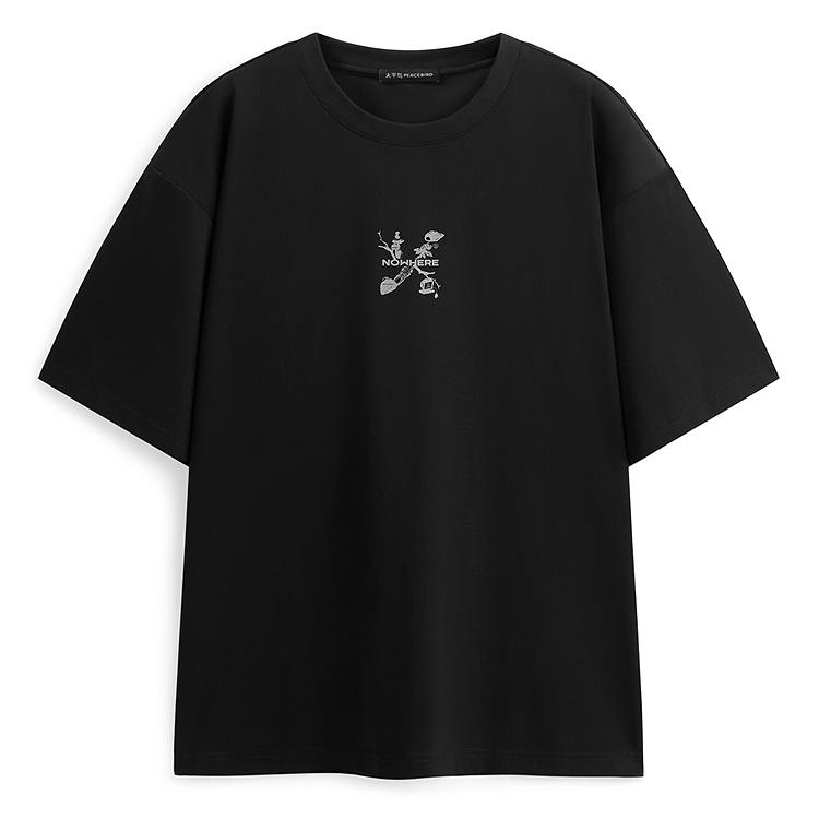 PEACEBIRD MEN T Shirt Unisex Black