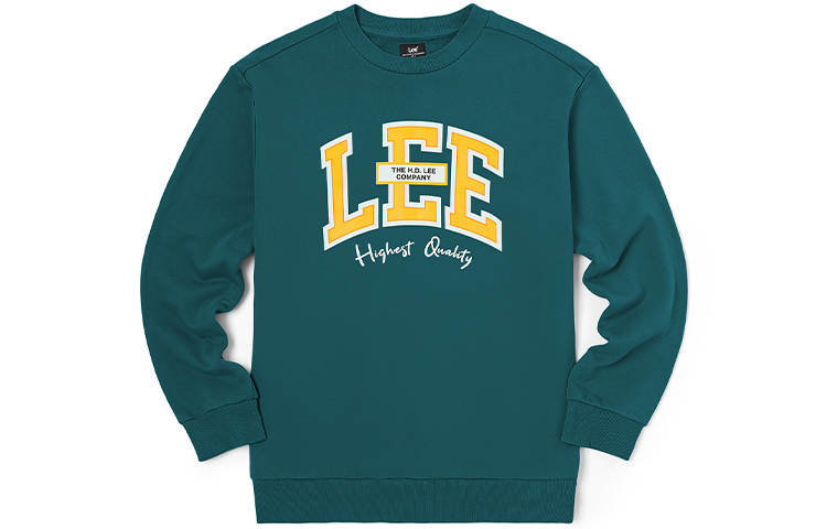 Lee Lee Sweatshirts Men's Green Crew Neck Moderate Regular