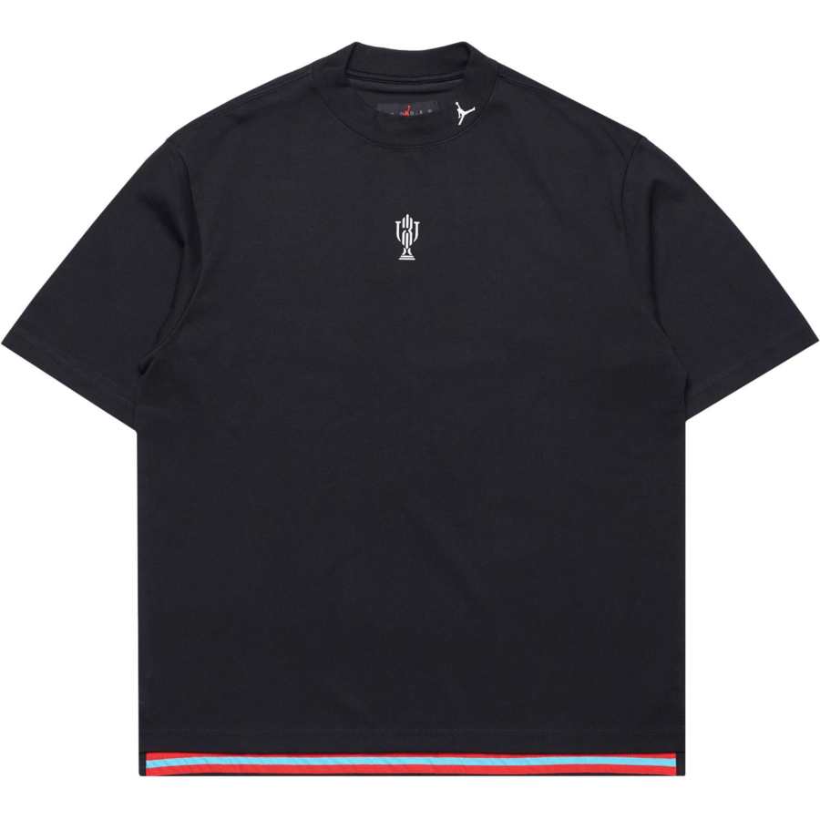 Jordan Jordan T Shirts Men's Black Crew Neck Moderate Straight Fit