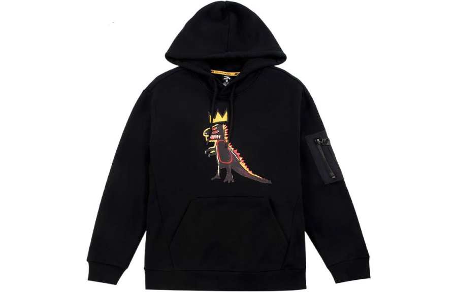 ANTA Sweatshirts Men's Black Hooded Moderate Regular