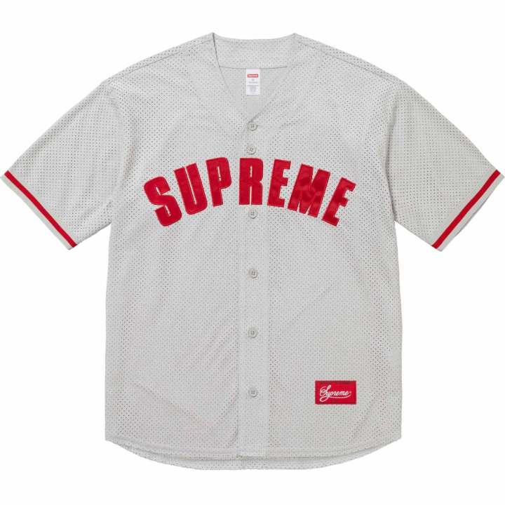 Supreme Supreme Ultrasuede mesh baseball jersey