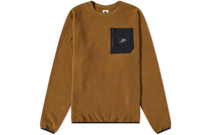 Nike Nike Sweatshirts Men's Brown Crew Neck Moderate Regular