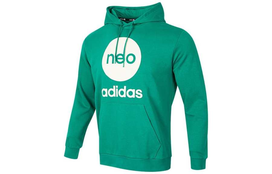 Adidas Neo Sweatshirts Unisex Green Hooded Moderate Regular