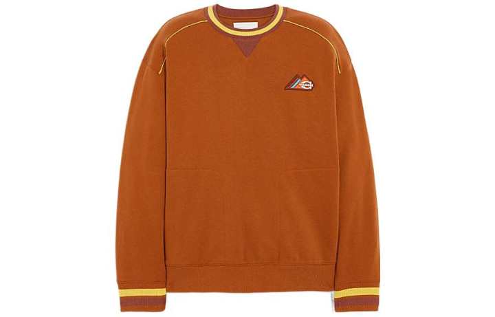 COACH COACH Sweatshirts Men's Caramel Crew Neck Moderate Regular