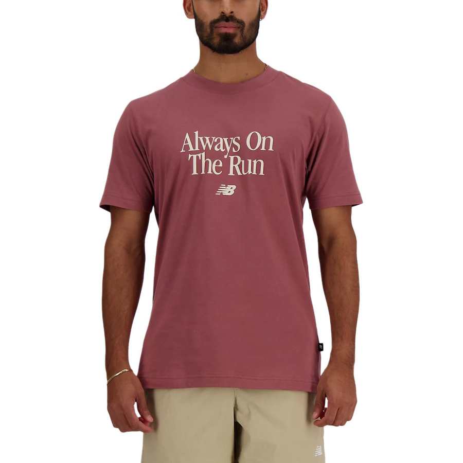 New Balance New Balance Sport Essentials T Shirt Men's Washed Burgundy Red