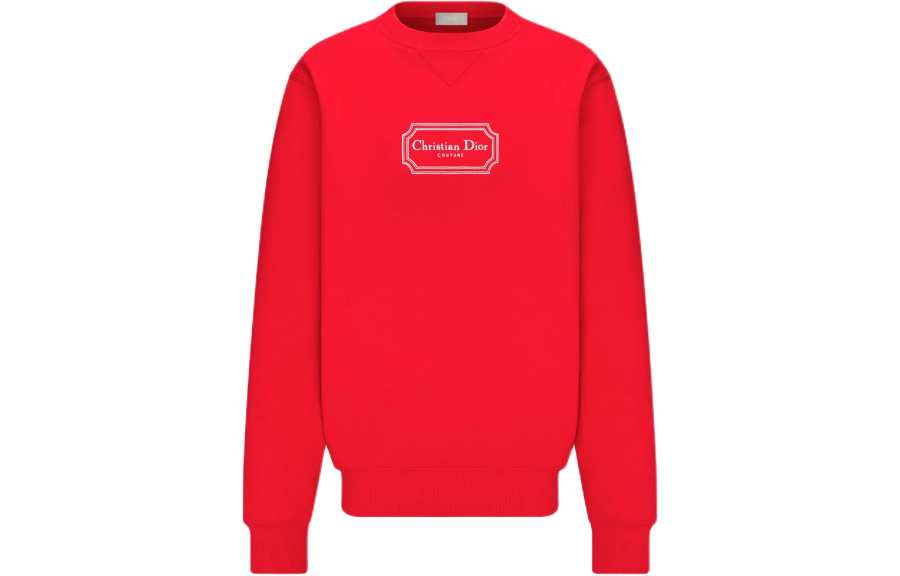 DIOR DIOR Sweatshirts Men's Red Crew Neck Moderate