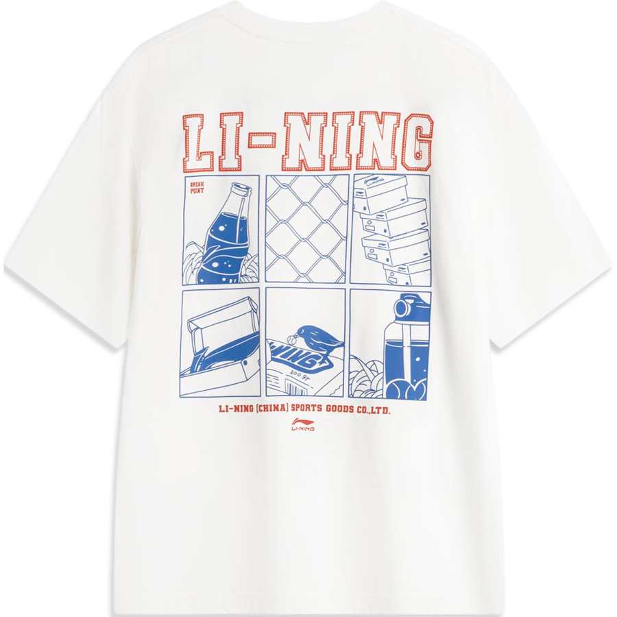 Li-Ning Li Ning Sports Life Collection T Shirt Men's Ivory