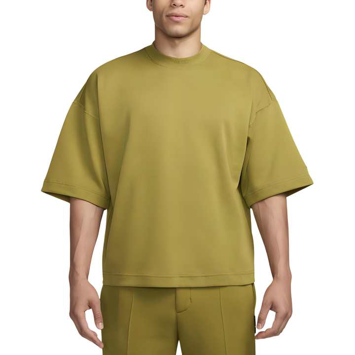 Nike Nike Tech Short Sleeve Fleece T Shirt Men's Moss
