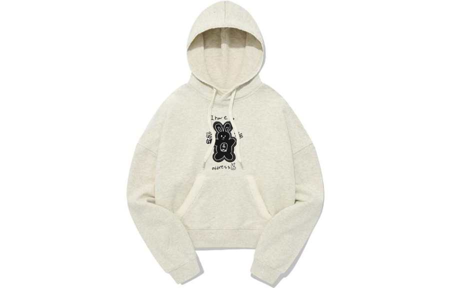 Kirsh Sweatshirts Unisex White Hooded Non Detachable Moderate