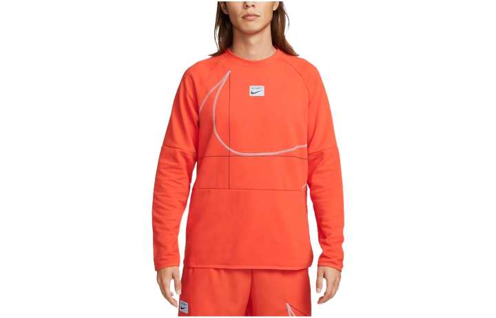 Nike Nike Sweatshirts Men's Orange Crew Neck Moderate Regular