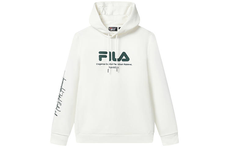 FILA Sweatshirts Men's White Hooded Moderate Regular