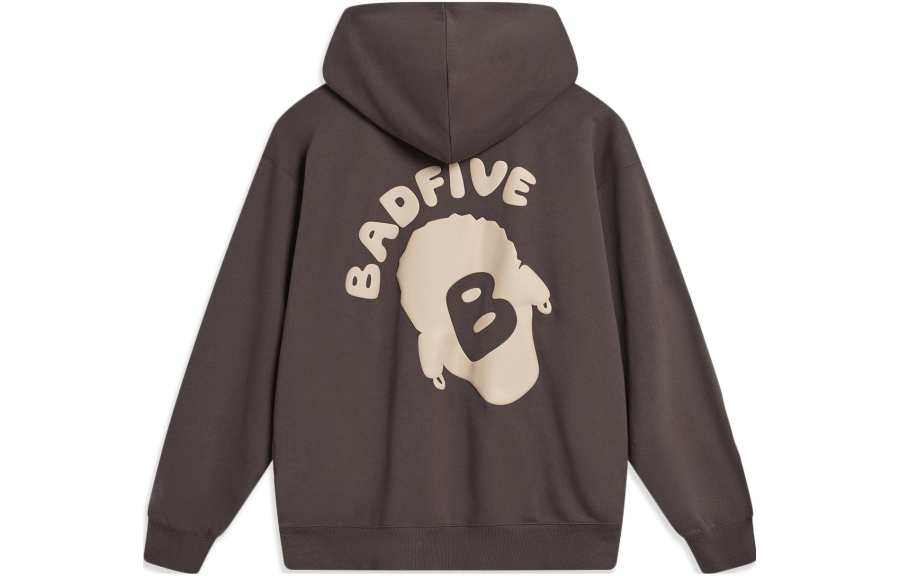 Li-Ning Li Ning Badfive Sweatshirt Unisex Charcoal Coffee Umber