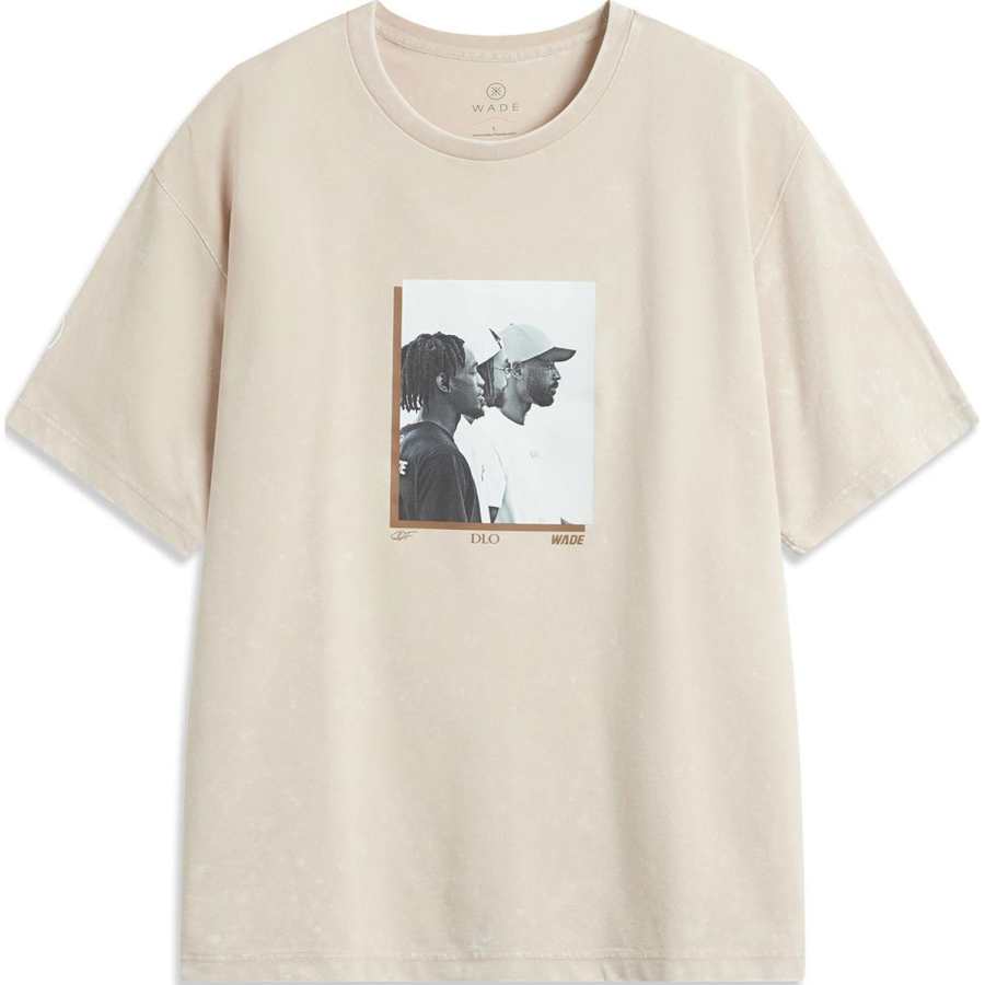 Li-Ning Li Ning T Shirt Men's Oat Gray Washed