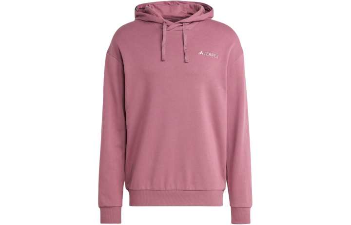 Adidas Adidas Terrex Logo Hoodie Sweatshirt Men's Burgundy Red