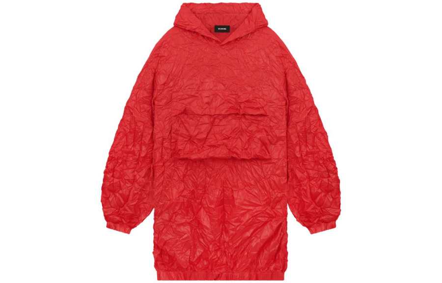 WE11DONE SS23 Sweatshirts Men's Red Hooded Non Detachable Moderate