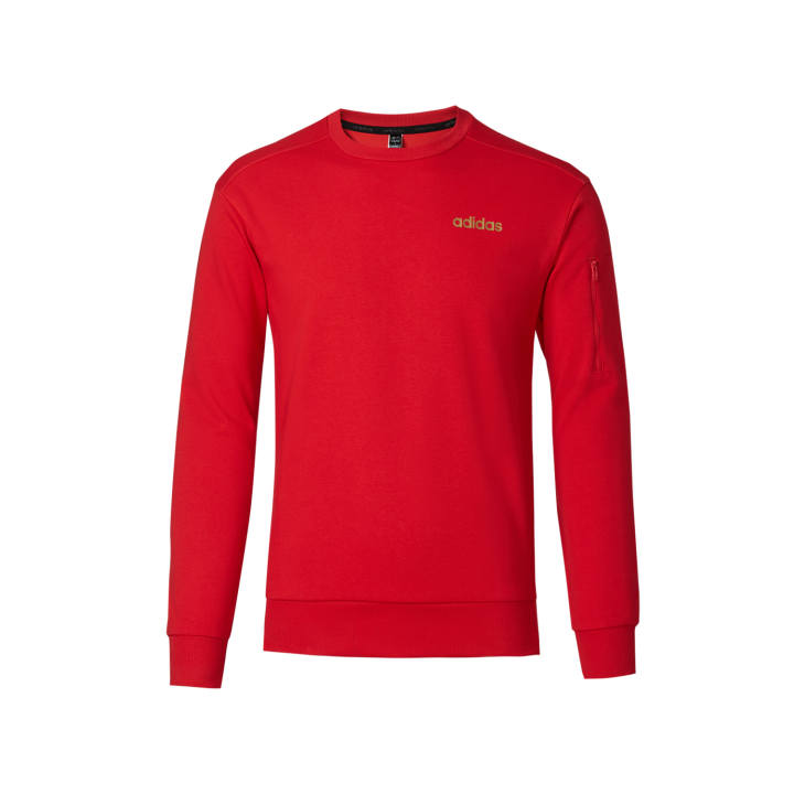Adidas Adidas Sweatshirts Men's Red Crew Neck Moderate Regular