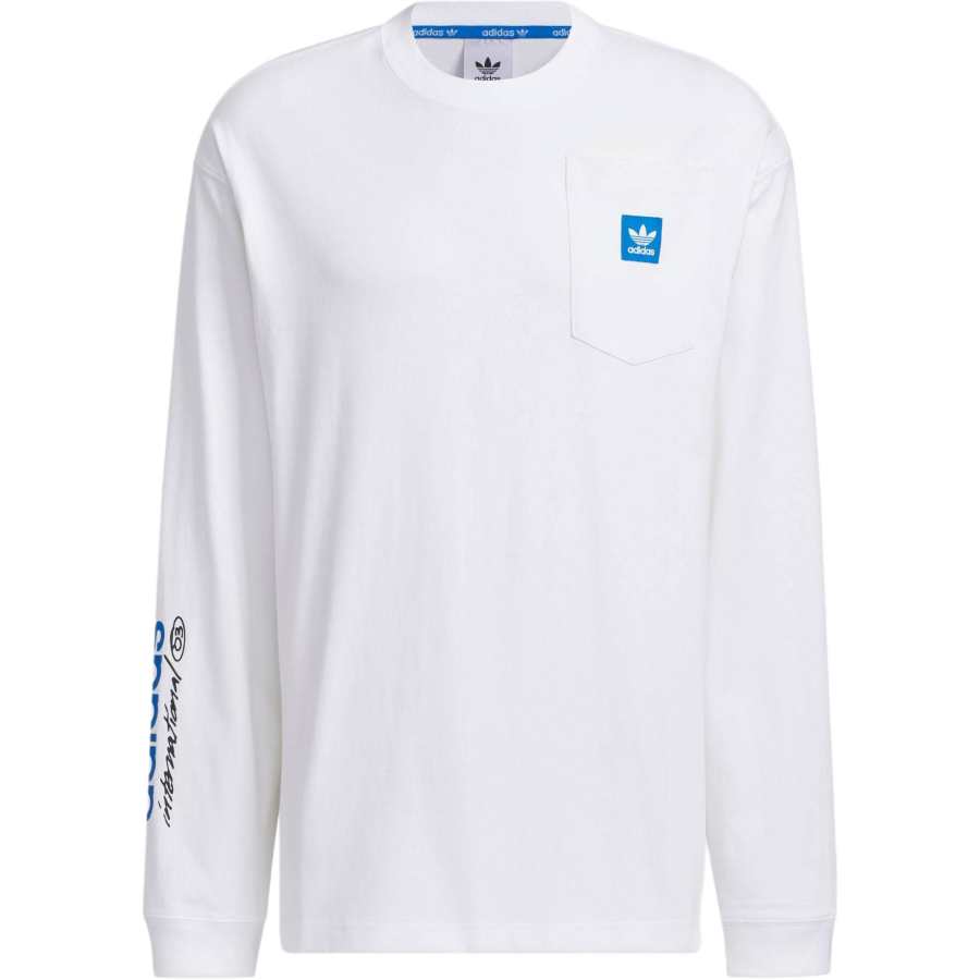 Adidas Originals CITY SKATE LONG SLEEVE T SHIRT T Shirt Men's White
