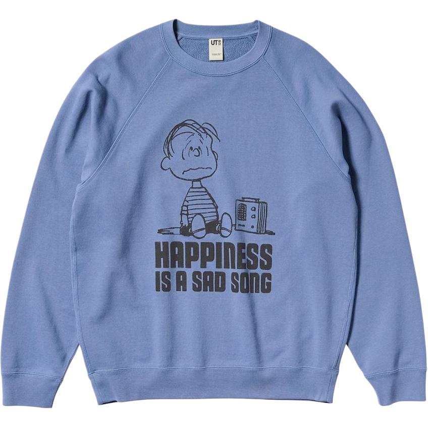 UNIQLO PEANUTS UT Sweatshirt Unisex Sky Blue