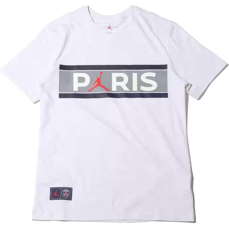 Jordan Jordan T Shirts Men's White Crew Neck Moderate Straight Fit