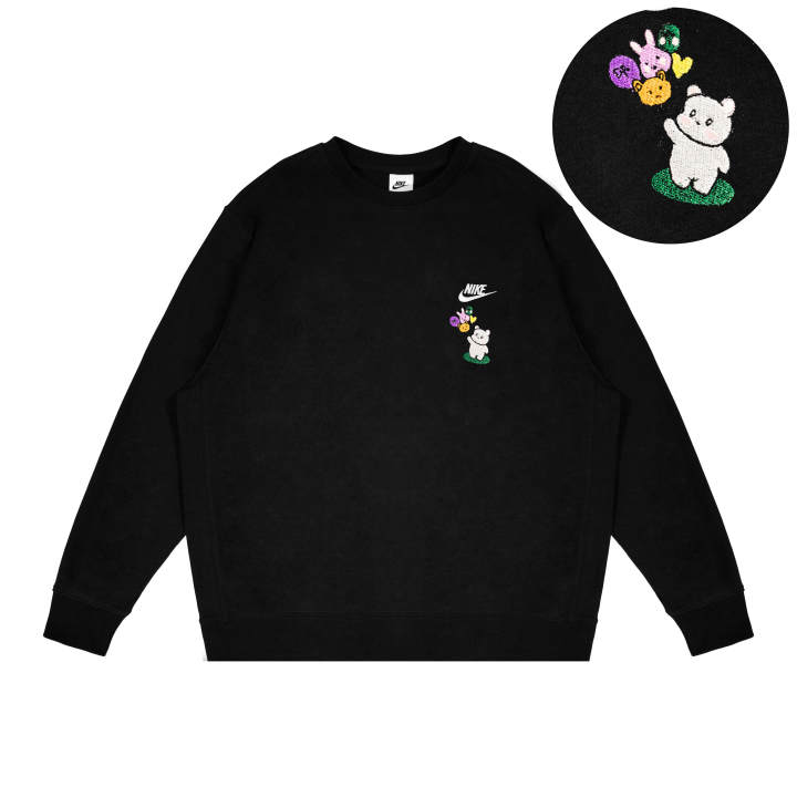 Nike Nike Sweatshirts Unisex Black Crew Neck Moderate Regular