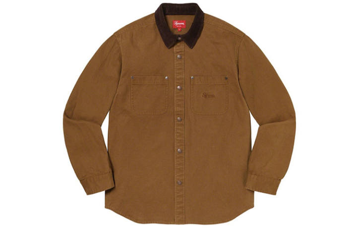 Supreme Supreme Script Canvas Snap Shirt