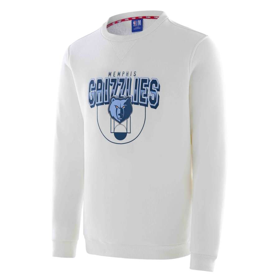 NBA Memphis Grizzlies Sweatshirts Unisex White Crew Neck Moderate Regular
