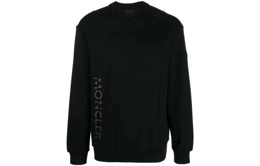 Moncler Moncler Sweatshirts Men's Black Crew Neck Moderate Regular